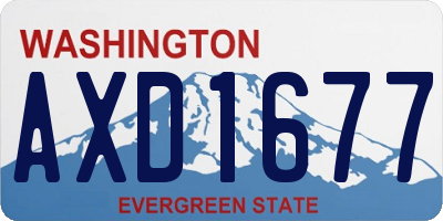 WA license plate AXD1677