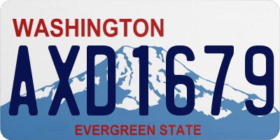 WA license plate AXD1679