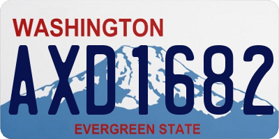 WA license plate AXD1682