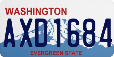 WA license plate AXD1684