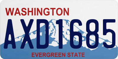 WA license plate AXD1685