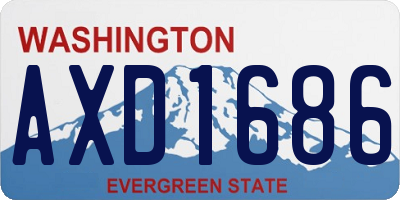 WA license plate AXD1686
