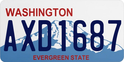 WA license plate AXD1687