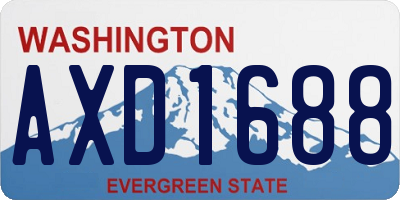 WA license plate AXD1688