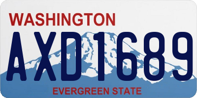 WA license plate AXD1689