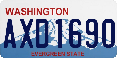 WA license plate AXD1690