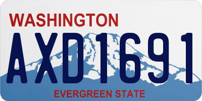 WA license plate AXD1691