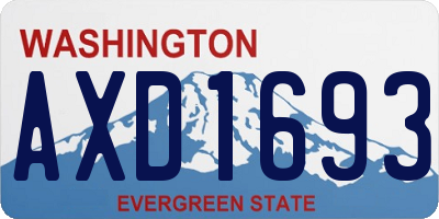WA license plate AXD1693