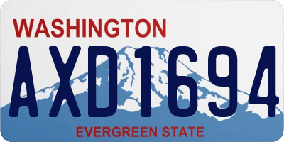 WA license plate AXD1694