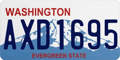 WA license plate AXD1695