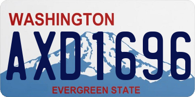 WA license plate AXD1696