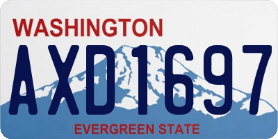WA license plate AXD1697