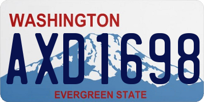 WA license plate AXD1698