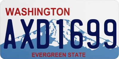 WA license plate AXD1699