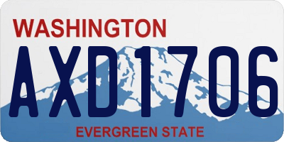 WA license plate AXD1706