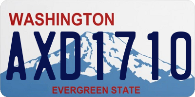 WA license plate AXD1710