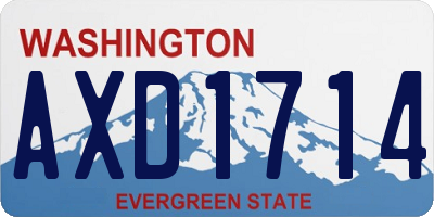 WA license plate AXD1714