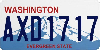 WA license plate AXD1717
