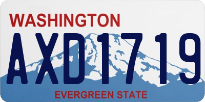 WA license plate AXD1719