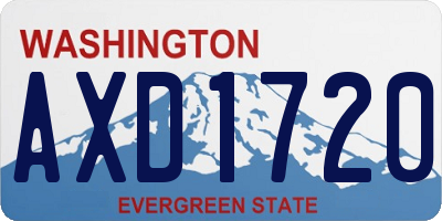 WA license plate AXD1720