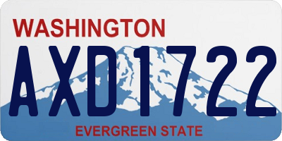 WA license plate AXD1722