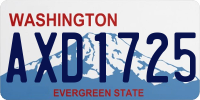 WA license plate AXD1725