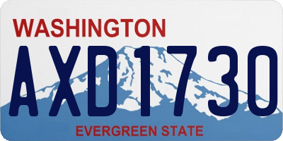 WA license plate AXD1730