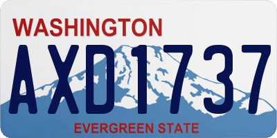 WA license plate AXD1737