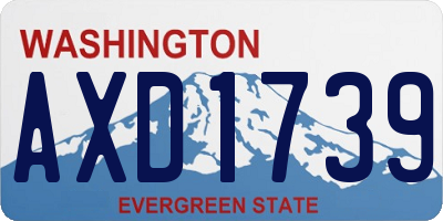 WA license plate AXD1739