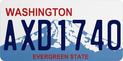 WA license plate AXD1740