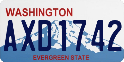 WA license plate AXD1742