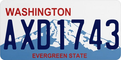 WA license plate AXD1743