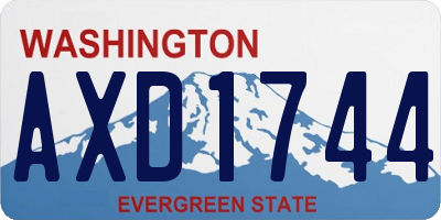 WA license plate AXD1744