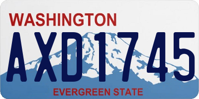 WA license plate AXD1745