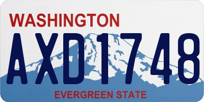 WA license plate AXD1748