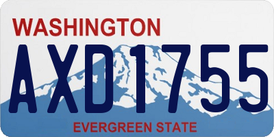 WA license plate AXD1755