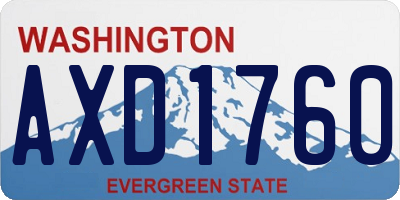 WA license plate AXD1760