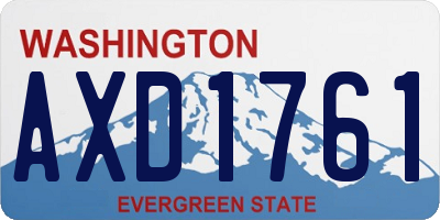 WA license plate AXD1761