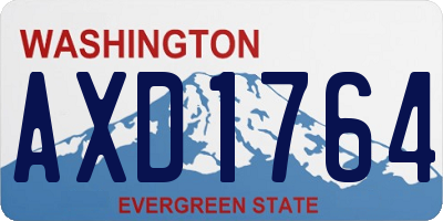 WA license plate AXD1764