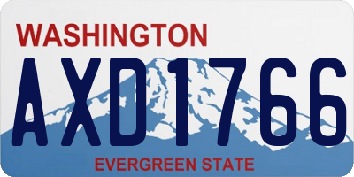 WA license plate AXD1766