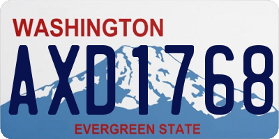 WA license plate AXD1768