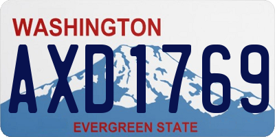 WA license plate AXD1769