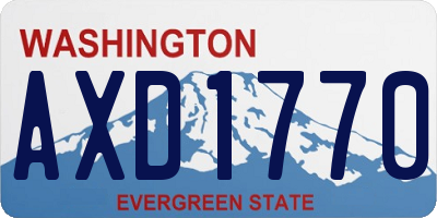 WA license plate AXD1770