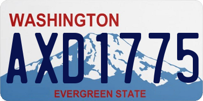 WA license plate AXD1775
