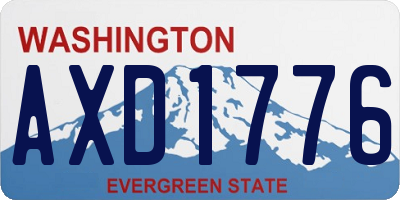 WA license plate AXD1776