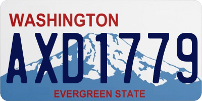 WA license plate AXD1779