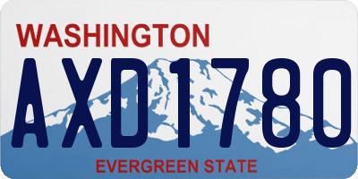 WA license plate AXD1780