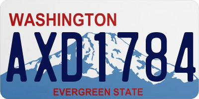 WA license plate AXD1784
