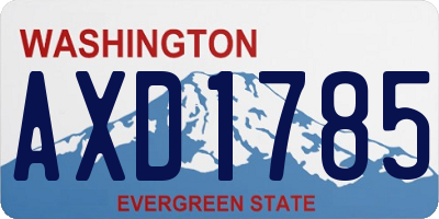 WA license plate AXD1785