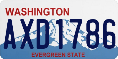 WA license plate AXD1786